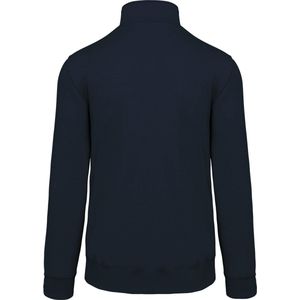 Sweatshirt Heren XS Kariban 1/4-ritskraag Lange mouw Navy 80% Katoen, 20% Polyester