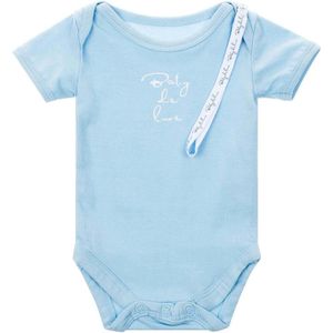 Baby de Luxe Rompertje k/m licht blauw 3-6 mnd