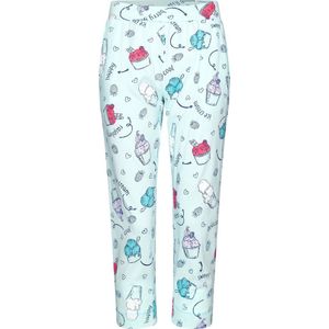 Rebelle/Pastunette-Dames pyjama met print--600 Turquoise-Maat 36