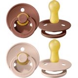 BiBS - Colour Pacifier - Stage 2 Fopspeen - 6+ maanden - 2 stuks - Woodchuck / Blush