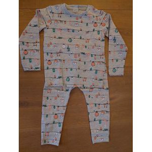 Kerst Pyjama - rendier - kerstman - kerstkleding - baby kerst pakje - maat 80