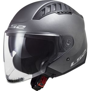 LS2 - Copter II OF600 - Helm - Mat Titanium - Lichtgewicht - Ventilatie