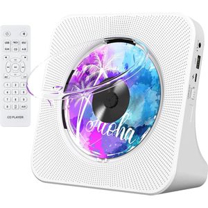 Draagbare Bluetooth CD-speler met afstandsbediening en FM-radio voor thuis