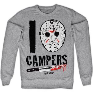 Friday the 13th I Jason Campers Sweatshirt Heather-Grey-S