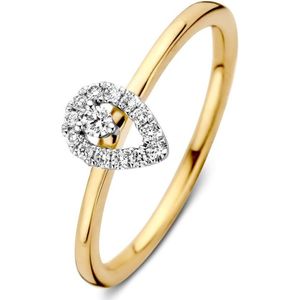 Ring bicolor briljant 0.12 crt.