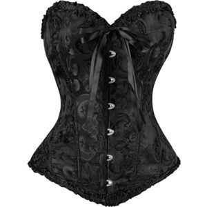 Elegant Zwart Shapewear Korset voor Dames - Verstelbaar voor Perfecte Pasvorm - Ideaal voor Feesten, Bruiloften en Cosplay (S-XL)