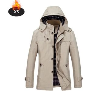 Bovista Mantel Heren - Tussenmantel - Jas - Mantelpakje - Trenchcoat - Overjas - Overcoat - Winter - Beige - XS