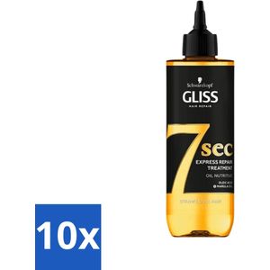 Gliss-Kur - 7 Sec Express Repair Treatment - Oil Nutritive - Voedende Herstelbehandeling - 200 ml - Bulkverpakking - 10 stuks