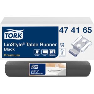 Tafelloper Tork LinStyle® duurzaam 1laags 120x40cm zwart 474165 - 4 stuks