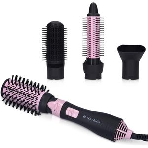 Ronde Warmeluchtborstel met 4 Opzetstukken - Haarstyling met Keramische Borstels