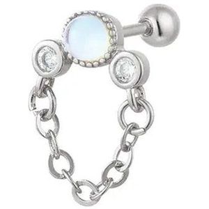 Piercing kettinkje - Sparkle collectie Zilver Koper