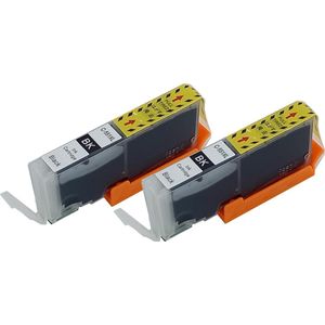 KATRIZ® huismerk inkt voor|Canon CLI-551BK XL |15ml | ( 2stuks) - Met chip