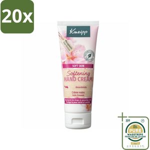 20 x Kneipp - Handcrème - Soft Skin - Amandelbloesem - 75 ml - Grootverpakking - Handcrème - Droge Handen - Gevoelige Handen - Amandelolie - Sheabutter