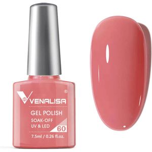 Venalisa UV Gellak Peach Pink - 7.5 ml - Perzik Gellak - Gellak Roze - Peach Gellak - Roze Gellak - Gellak Kleuren - Venalisa Gellak - Gellak Nagellak