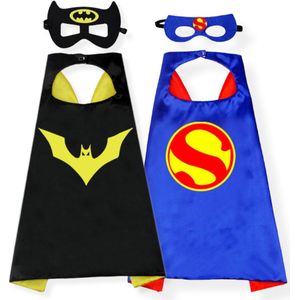 Batman & Superman Cape + Masker - Superhelden - Batman kostuum kinderen