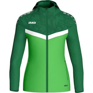 Jako Iconic Jas Met Kap Dames - Zachtgroen / Sportgroen | Maat: 36