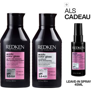 Redken Acidic Color Gloss Duo + Cadeau - Shampoo 300ml & Conditioner 300ml + Leave-in Spray 45ml Cadeau - Gekleurd Haar