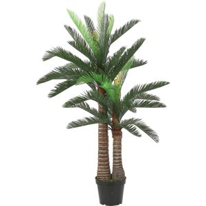 Mica Decorations grote Cycas Palm kunstplant - groen - H150 x D95 cm - top kwaliteit