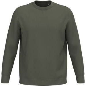 Spasso Ecologische herentrui met ronde hals SP900 - Organic khaki - S