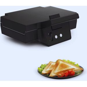 Sandwichmaker – Knapperige Driehoekige Tosti’s - 850W - Zwart