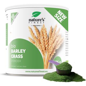 Nature's Finest Gerstegraspoeder Bio 125 g – Superfood Rijk aan IJzer, Magnesium, Calcium & Vitamine C - Ondersteunt Immuniteit & Energie - 100% Natuurlijk Zonder Toevoegingen