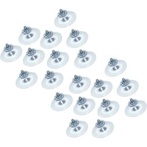 Set van 40 Zuignappen - Transparant - M6 Schroefdraad - 40 mm Diameter