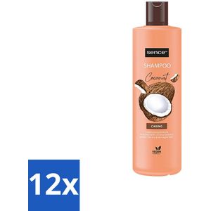 12 x Sence - Coconut - Shampoo - Verzorgend - 400 ml - Voordeelverpakking - Kokos Shampoo - Verzorgend Shampoo - Droog Haar Shampoo - Haar Glans - Haar Conditioner