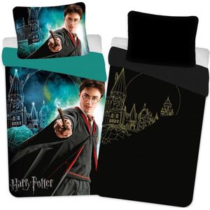 Harry Potter - Dekbedovertrek Lightning in the Dark 140 x 200 kussenloop 70 x 90 cm