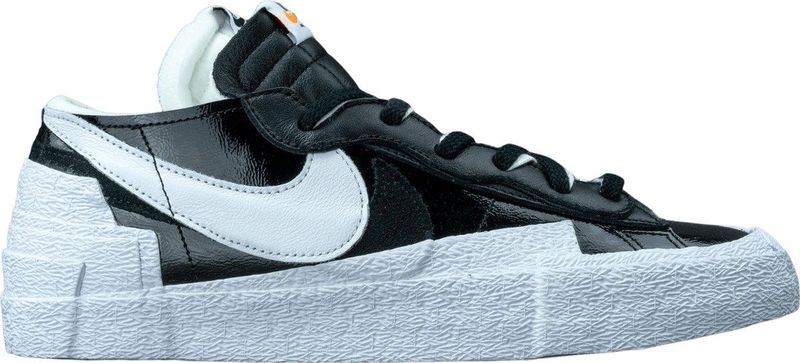 Nike Blazer Low X Sacai Blk Lakleder Zwart - Streetwear - Volwassen