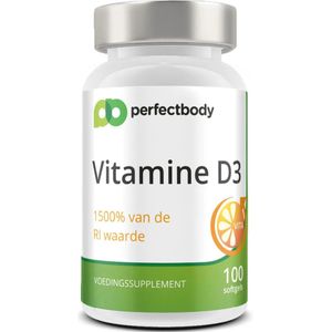 Vitamine D3 - 75mcg - 100 Softgels - PerfectBody.nl