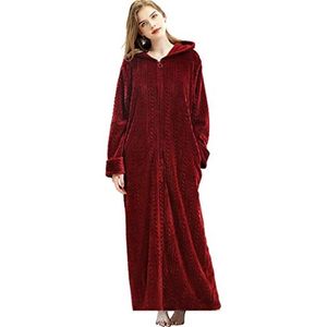 Zachte Coral Fleece Dames Badjas met Ritssluiting