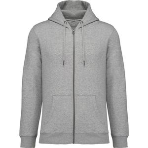 Native Spirit Ecologische uniseks sweater met capuchon en rits NS402 - Moon Grey Heather - XL