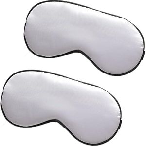 Comfortabel ademend 2022 slaapmasker - verpakking van 2 - 100% lichtblokkerend - voor heren en vrouwen - traagschuim - wit