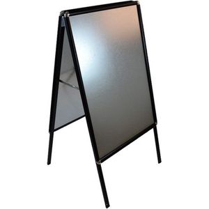 Stoepbord Basic Budget A1 zwart aluminium reclamebord A vorm dubbelzijdig klantenstopper