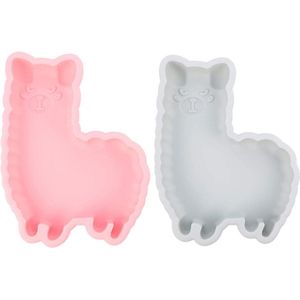 Siliconen bakvorm alpaca 3D - DIY knutselen mousse cake - fondant chocolade snoep - gelei pudding zeep kaarsen gereedschap - 2 stuks willekeurige kleur