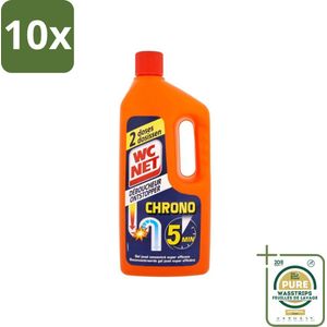 10 x WC Net - Ontstopper - Gel - Werkt Binnen 5 Minuten - 2 Dosissen - 1 Liter - Grootverpakking - Ontstopper - Verstopping - Gootsteen - Badkamer - Keuken