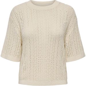 Jacqueline de Yong Trui Jdysusannah 2/4 O-neck Pullover Knt 15344545 Ecru Dames Maat - XL