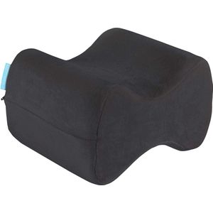 Ergonomisch kniekussen voor zijslapers - Beenkussen met traagschuim - Zwart - Comfortabel en ondersteunend