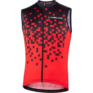 Nalini - Heren - Fietsshirt - Mouwloos - Wielrenshirt - Zwart - Rood - NEW GRENOBLE - XXL