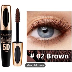 Prachtige 5D waterproof bruine kleur mascara die uw ogen een mooie sexy blik geven met 100% pure collageen