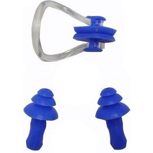 New Age Devi - Zwem oordoppen met neusklem Blauw - One Size voor ultieme zwemervaring!