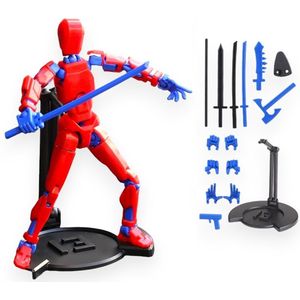 PLAY IT Robot Bouwpakket Actie Figuur - 75 Onderdelen - Rood Blauw - Robot Speelgoed Jongens