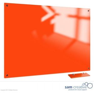 Whiteboard Glas Solid Bright Orange 45x60 cm | sam creative whiteboard | White magnetic whiteboard | Glassboard Magnetic