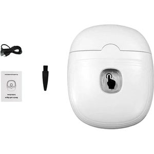 Elektrische nagelverzorgingsset - Oplaadbare automatische nagelknipper met gladmakende functie - Unisex veilige nageltrimmer - Twee snelheden en opvangbakje - Wit