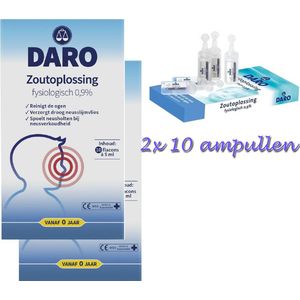 2x Daro Fysiologische Zoutoplossing 5ml - 10 st -duo