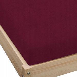 Badstof hoeslaken met elastiek 200x220 cm bordeaux