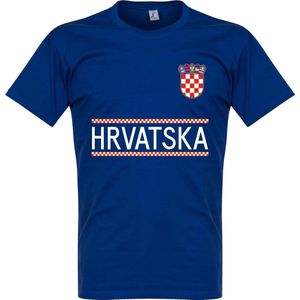 Kroatië Team T-Shirt - Blauw - M