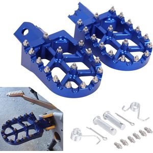 Voetsteun universeel aluminium CNC voor off-road motorfiets/dirt bike/pitbike - Blauw