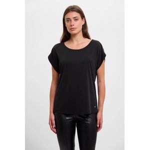 Rino&Pelle dames T-shirt - Faiya V-hals top - zwart