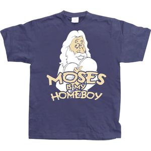 Hybris Moses Is My Homeboy T-Shirt SH-1-10913-Poly Navy-S